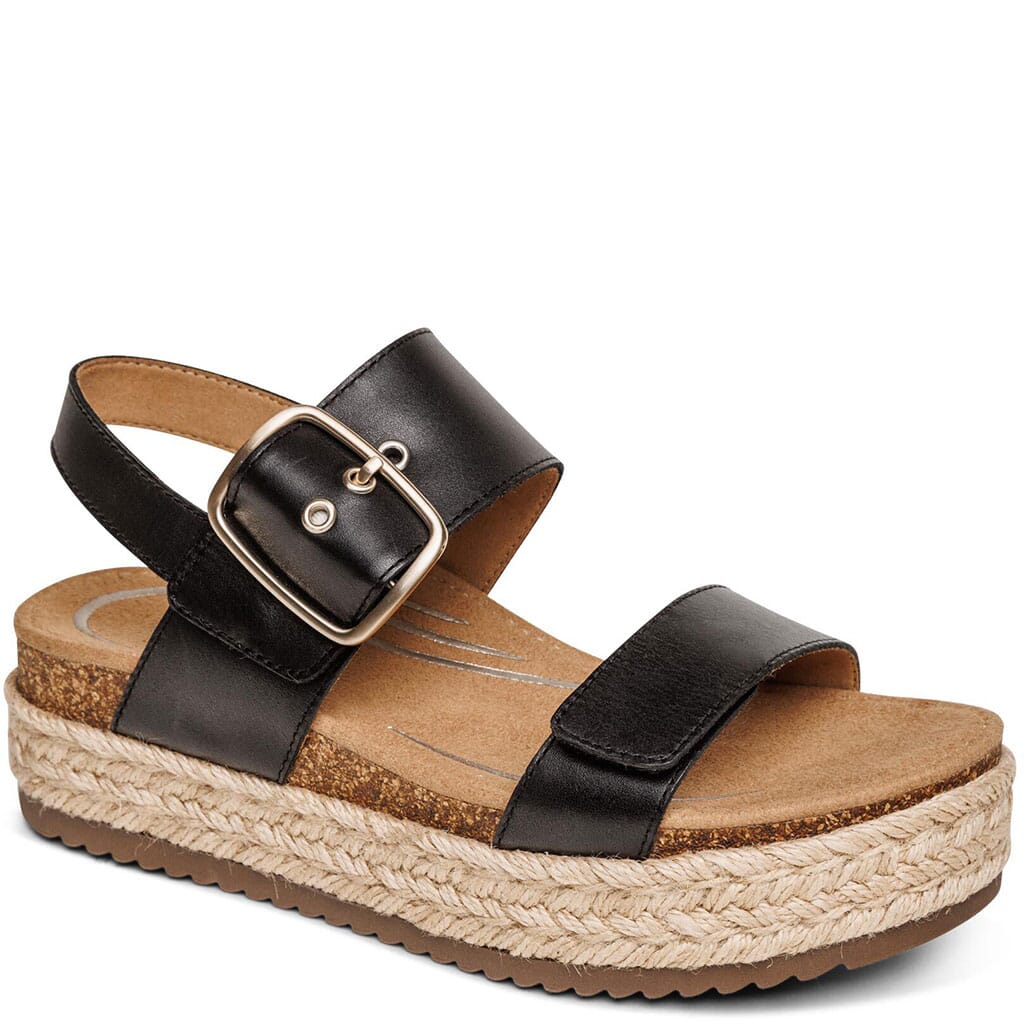 Aya Vania Arch Support Platform Sandal - Hazy Blue – aetrex