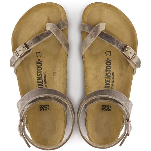 Tobacco Birkenstock Modello Yara Birkenstock Yara Oiled Leather Sandals  Tobacco Garmentory