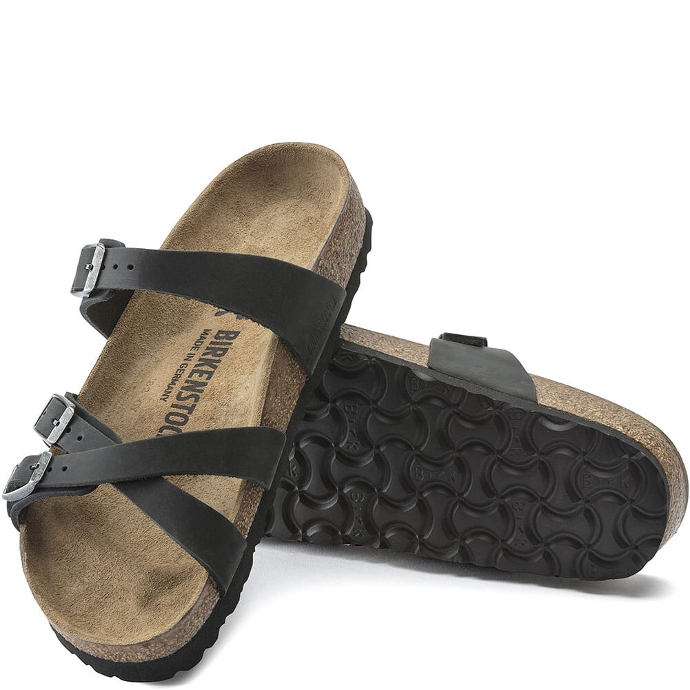 1021203 Birkenstock Women's Franca Leather Sandals - Black