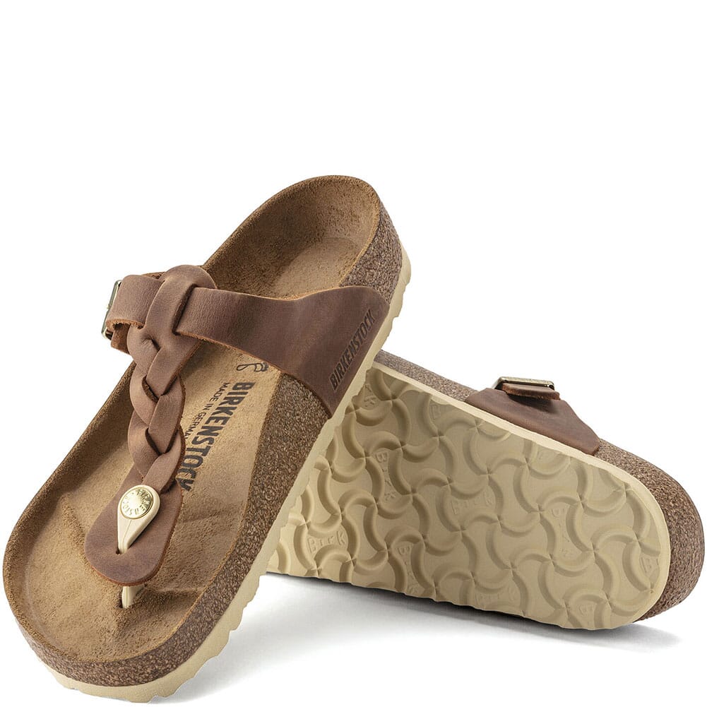 1021355 Birkenstock Women's Gizeh Braid Sandals - Cognac