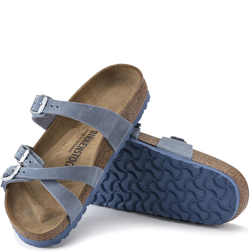 1022545 Birkenstock Women's Franca Leather Sandals - Dusty Blue