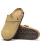 BK1026164 Birkenstock Women's Boston Suede Leather Clogs - Latte Cream