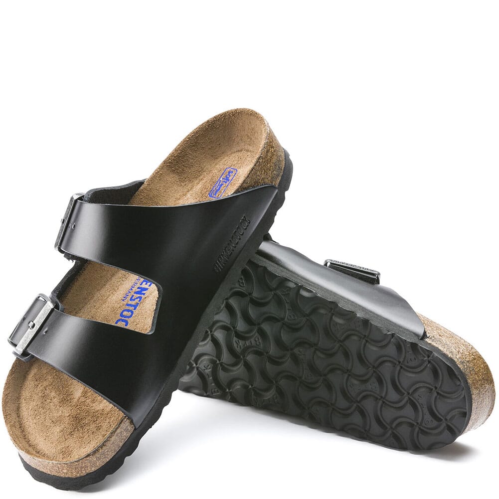 552331 Birkenstock Unisex Arizona Soft Footbed Slides - Amalfi Black