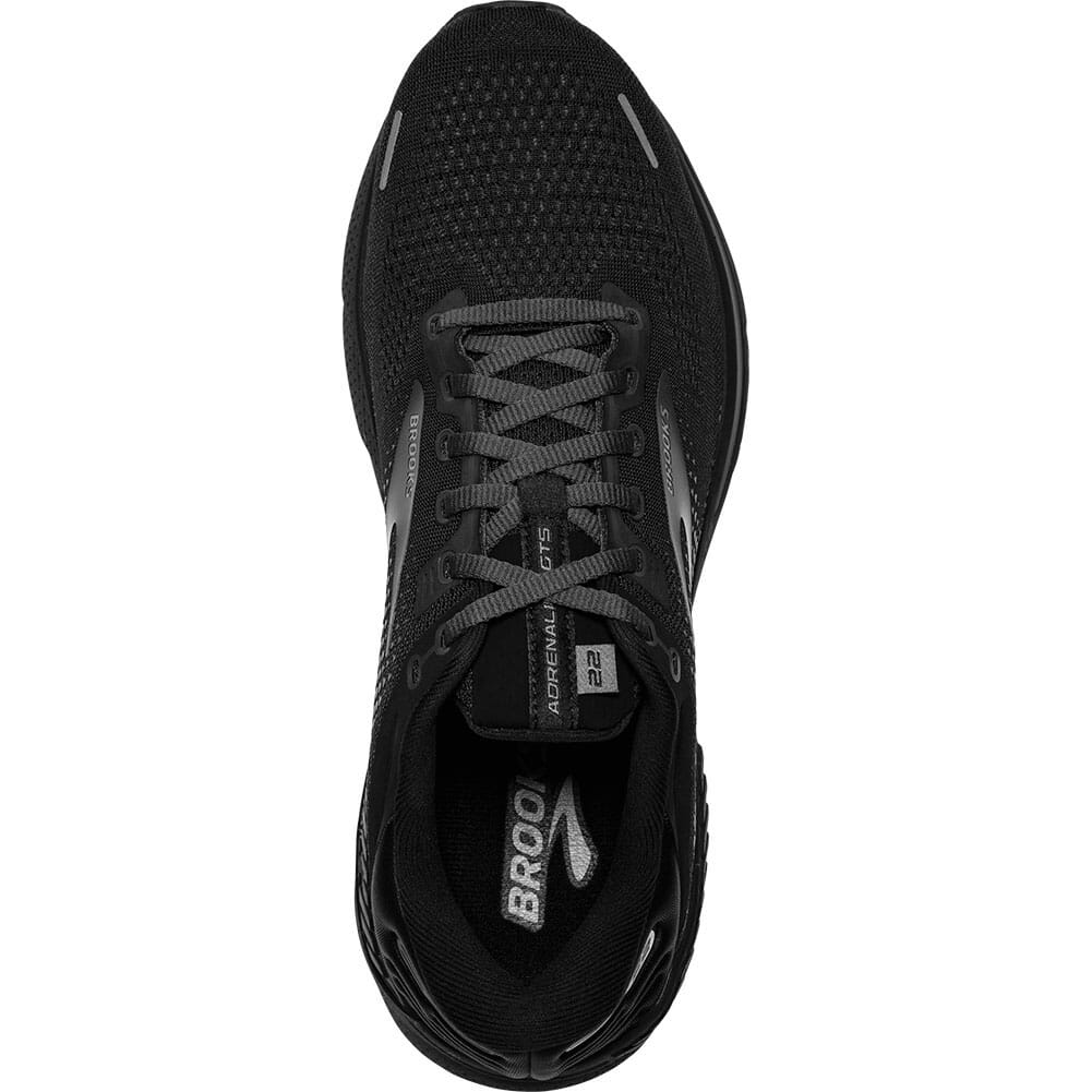 110366-020 Brooks Men's Adrenaline GTS 22 Running Shoes - Black/Black/Ebony