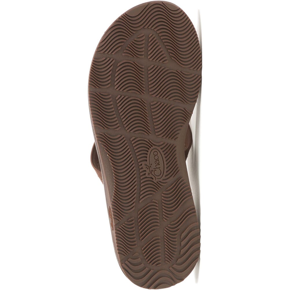 JCH108490 Chaco Women's Classic Leather Flip Flop - Dark Brown