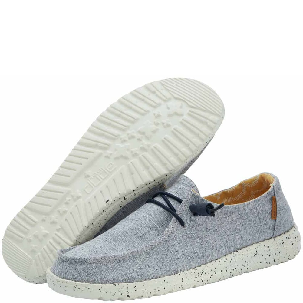 121410119 Hey Dude Women's Wendy Chambray Casual Shoes - White Blue