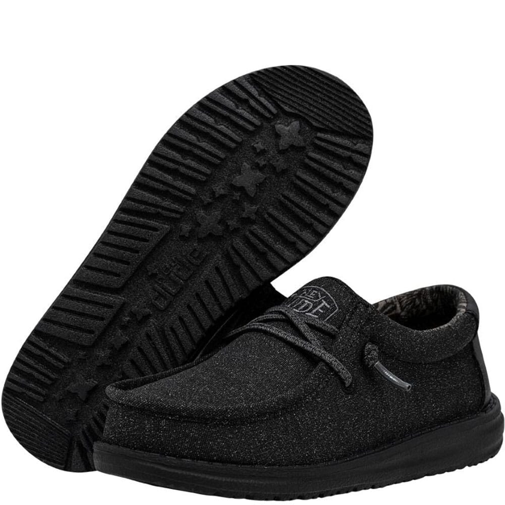 40041-001 Hey Dude Youth Wally Basic Casual Shoes - Black