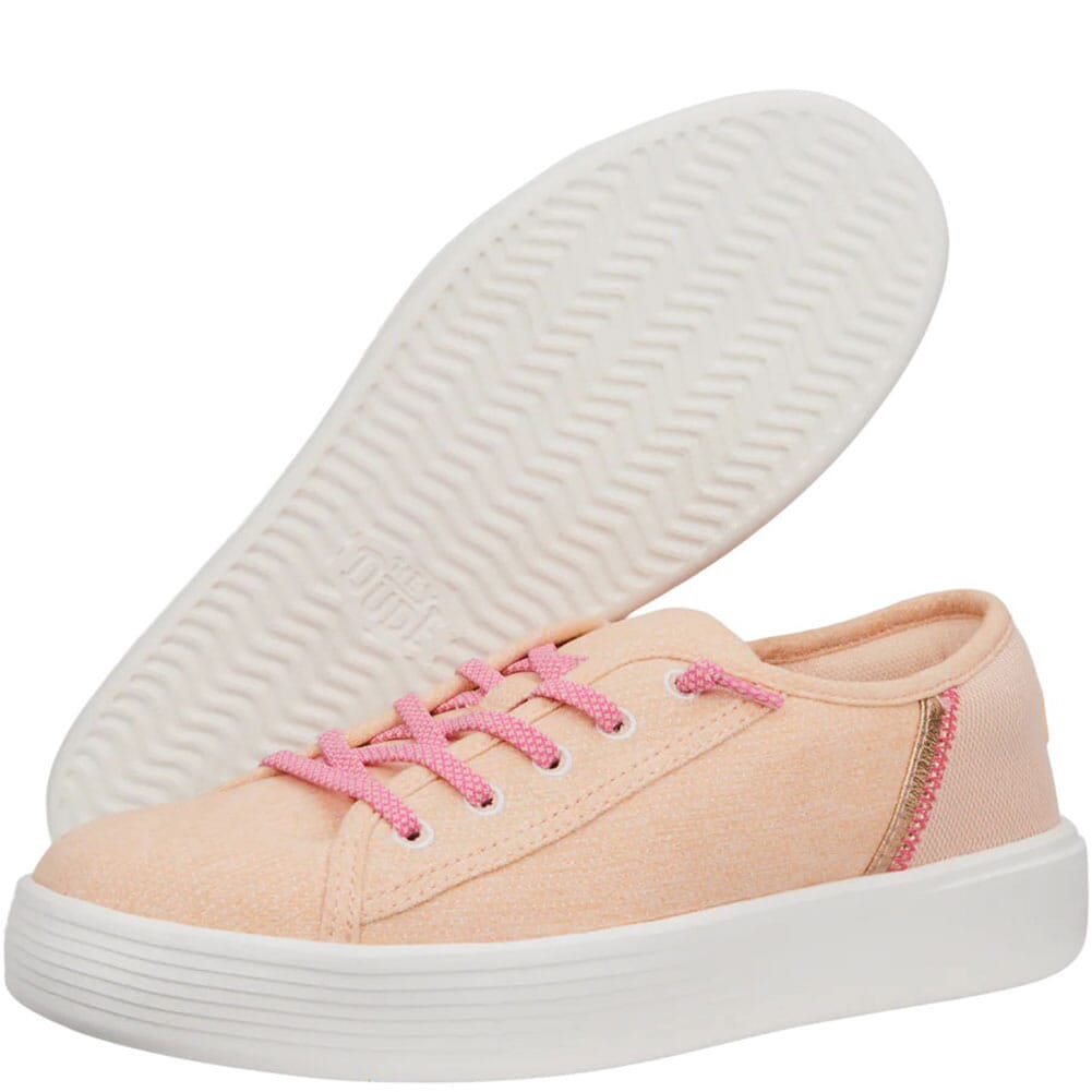 40763-680 Hey Dude Women's Cody Heathered Knit Mesh Casual Shoes - Pink