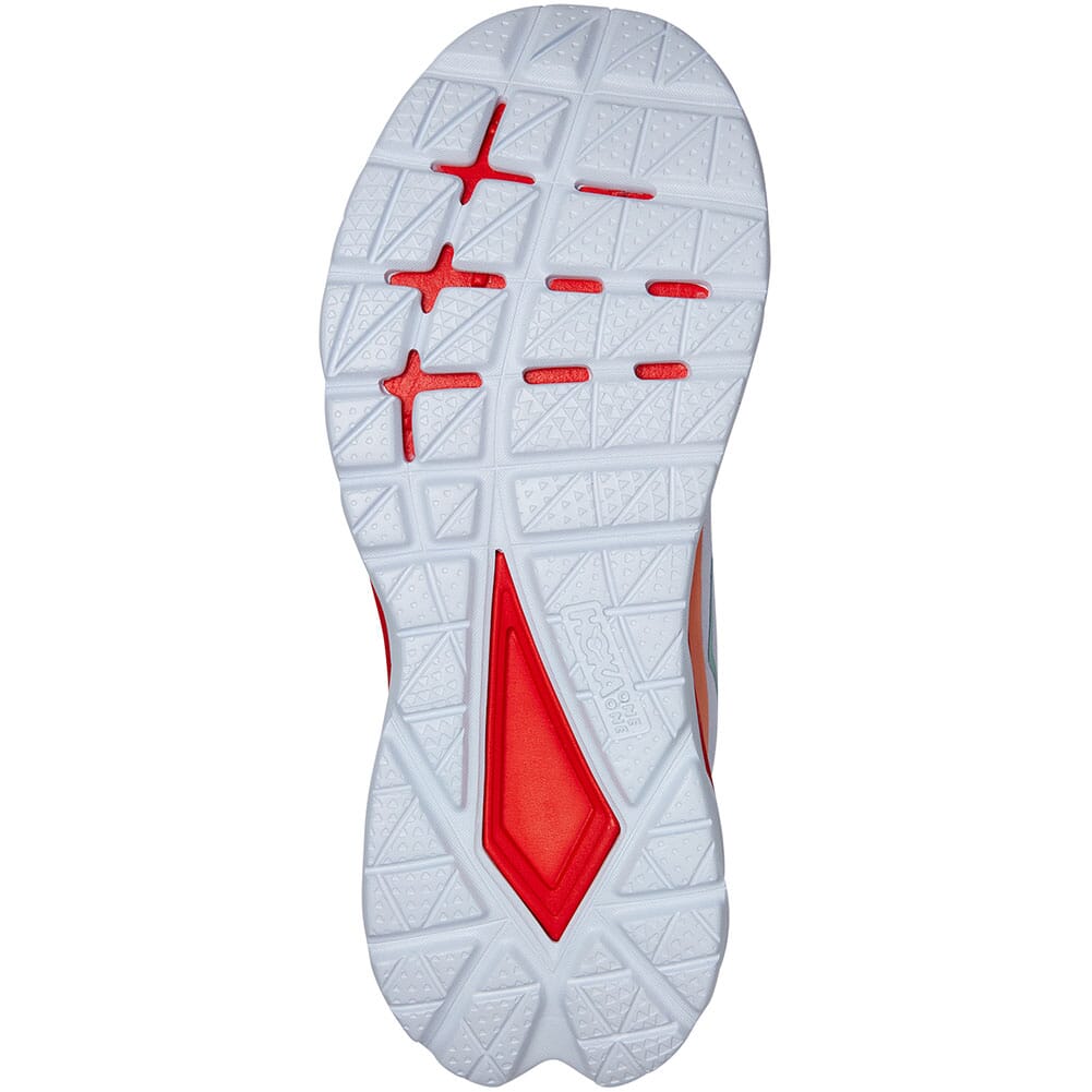 1113529-WFS Hoka One One Women's Mach 4 Running Shoes - White/Fiesta
