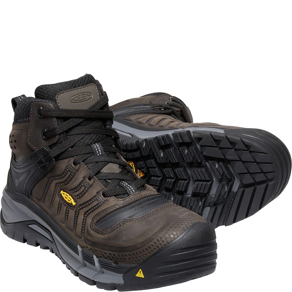 1026357 KEEN Utility Men's Kansas City Mid Safety Shoes - Coffee Bean/Black
