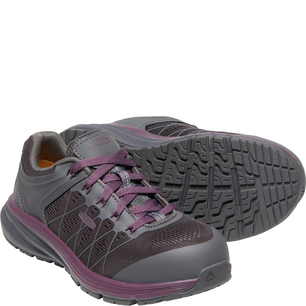 1026985 KEEN Utility Women's Vista Energy ESD Safety Shoes - Magnet/Prune Purple