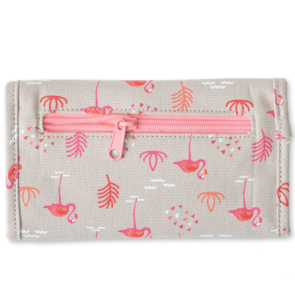 965-1182 Kavu Women's Big Spender Tri-Fold Wallet - Chillin Flamingo
