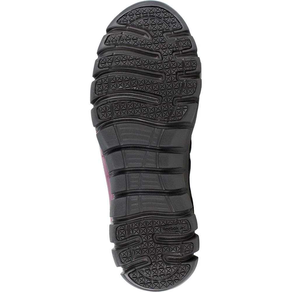 RB492 Reebok Women's Sublite Cushion Safety Shoes - Black/Plum