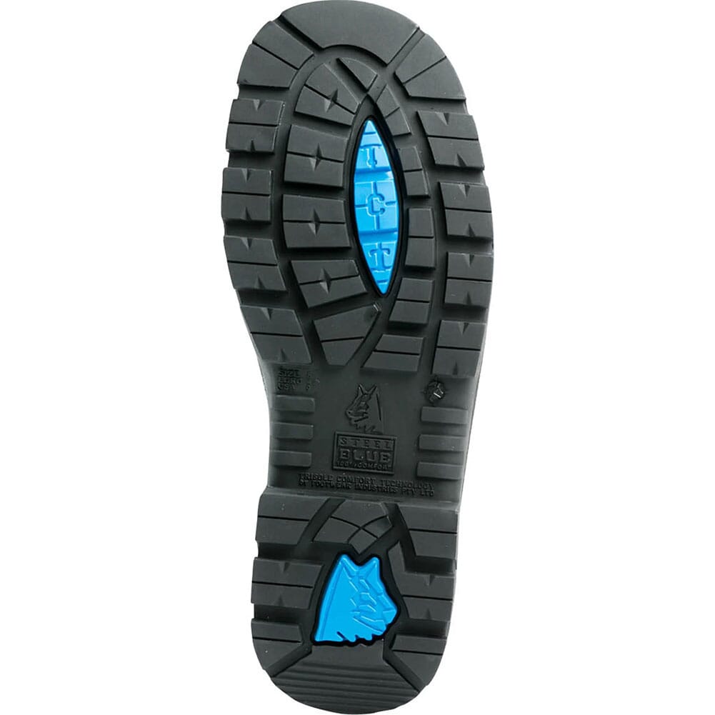 812915M-OAK Steel Blue Men's Heeler EH Safety Boots - Black