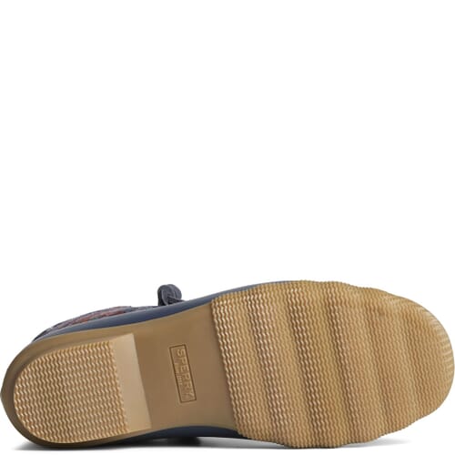 Bottes De Pluie Sperry Top-Sider 'Pelican' Bleu Marine à Carreaux - Doublure Polaire, Taille US 8 Femme, Occasion