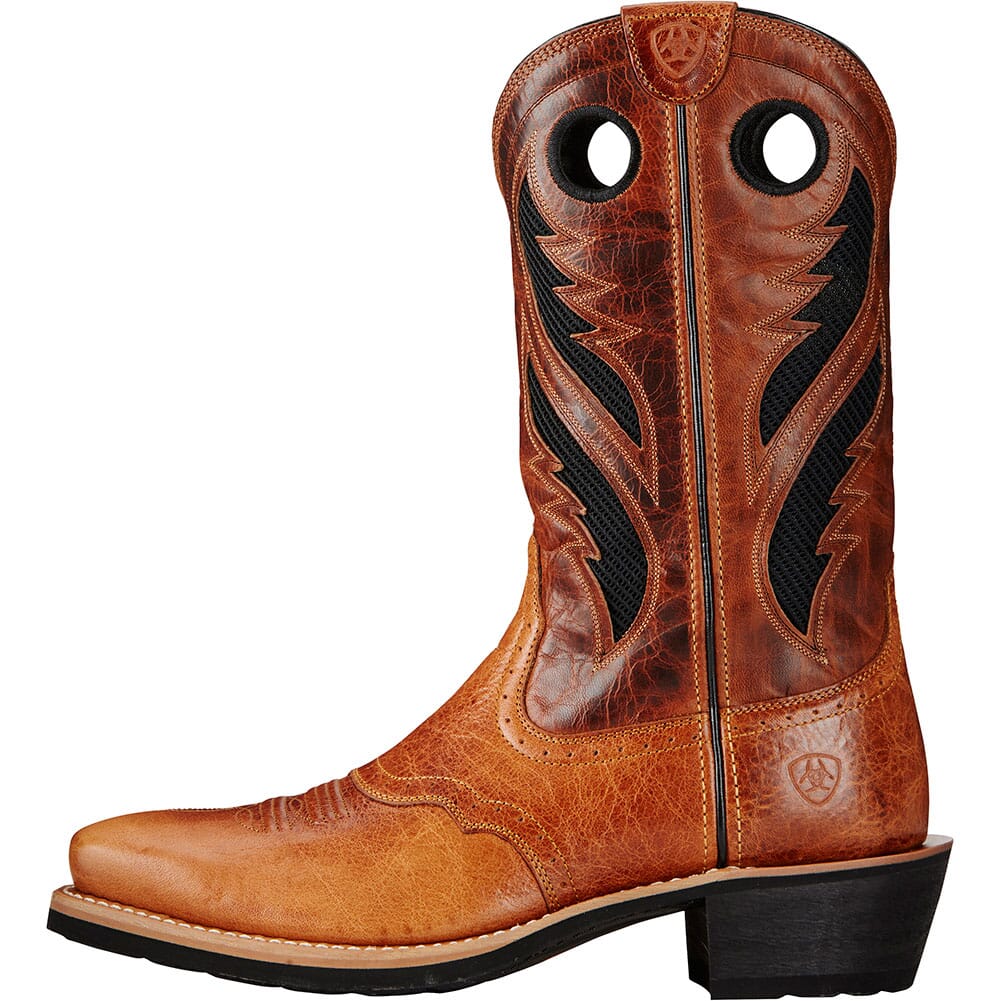 Ariat Men's Heritage Roughstock VentTEK Western Boots - Gingersnap/Tan