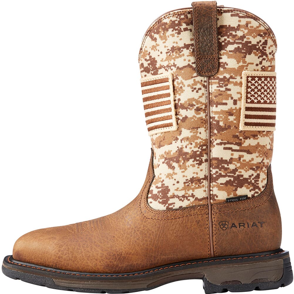 Ariat Men's Workhog Patriot Safety Boots - Earth/Sand Camo