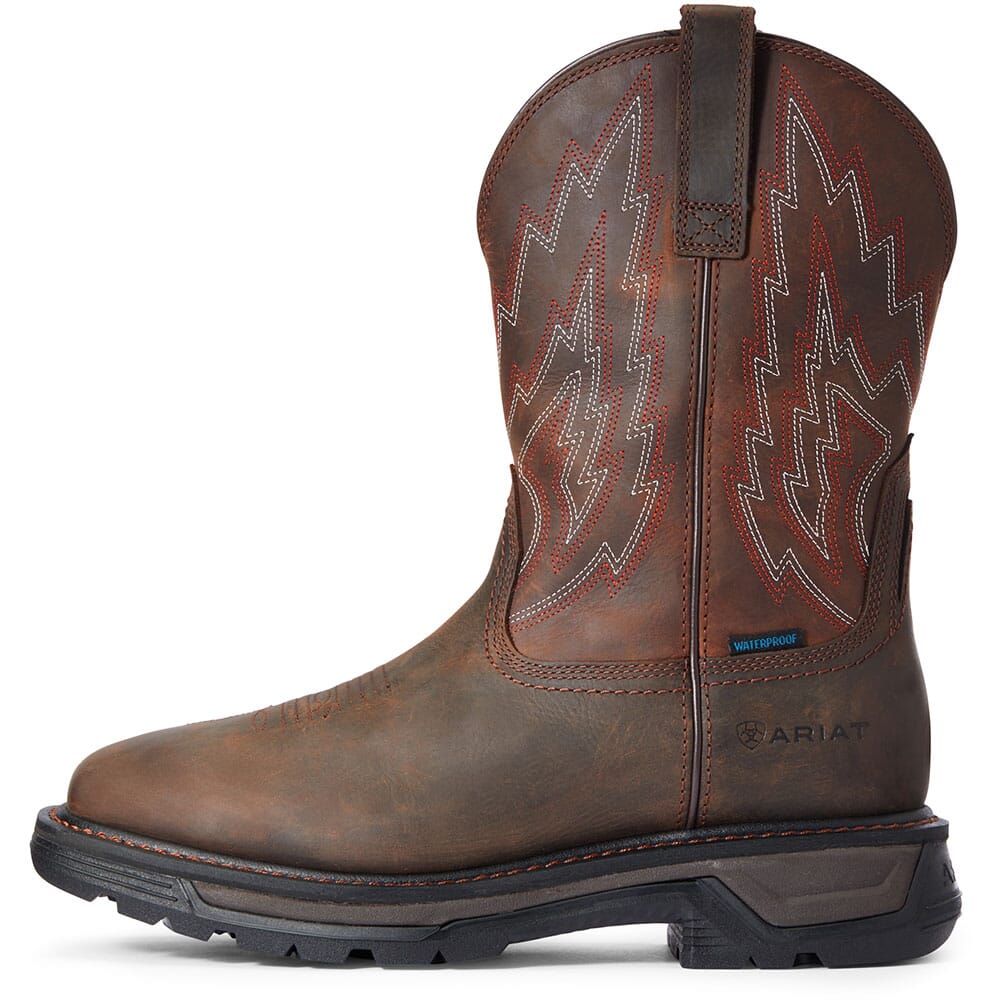 10033991 Ariat Men's Big Rig Waterproof Work Boots - Dark Brown
