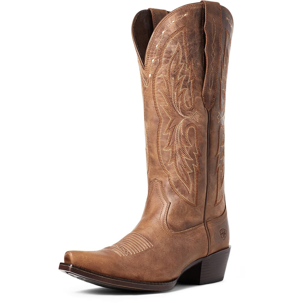 10036047 Ariat Women's Heritage Elastic Calf Western Boots - Chocolate Chip