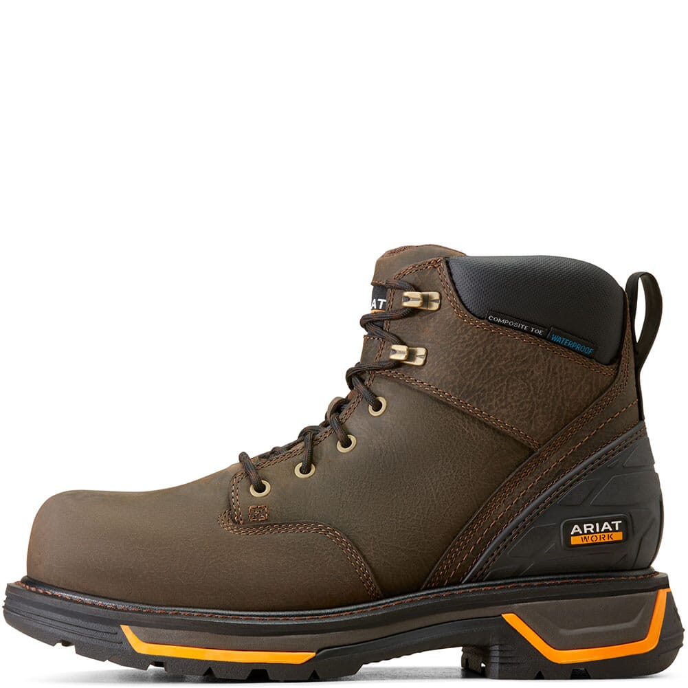 10042550 Ariat Men's Big Rig WP Safety Boots - Iron Coffee