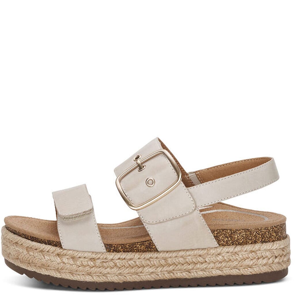 Aetrex Women's Vania Arch Support Platform Sandals - Cream