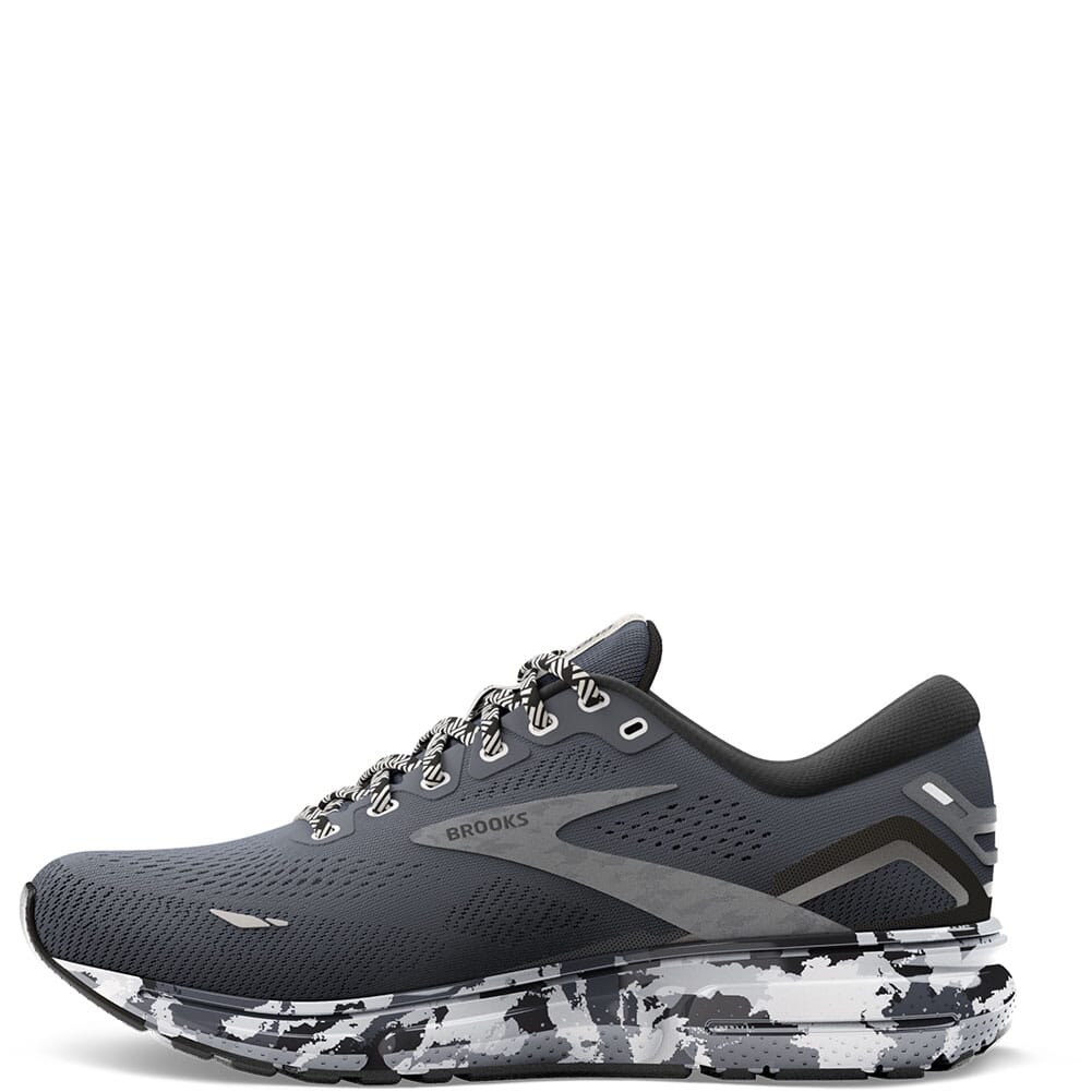 110393-004 Brooks Men's Ghost 15 Athletic Shoes - Ebony/Black/Oyster