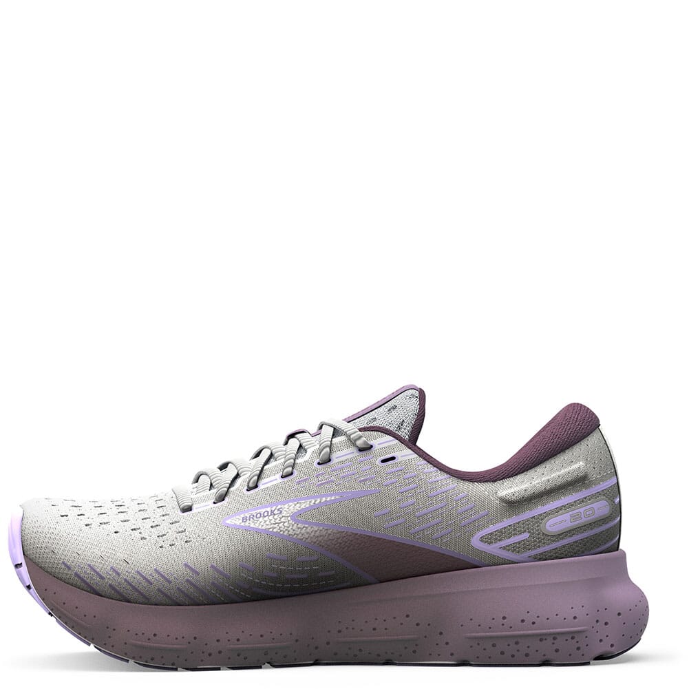 120369-168 Brooks Women's Glycerin 20 Running Shoes - White/Orchid/Lavender