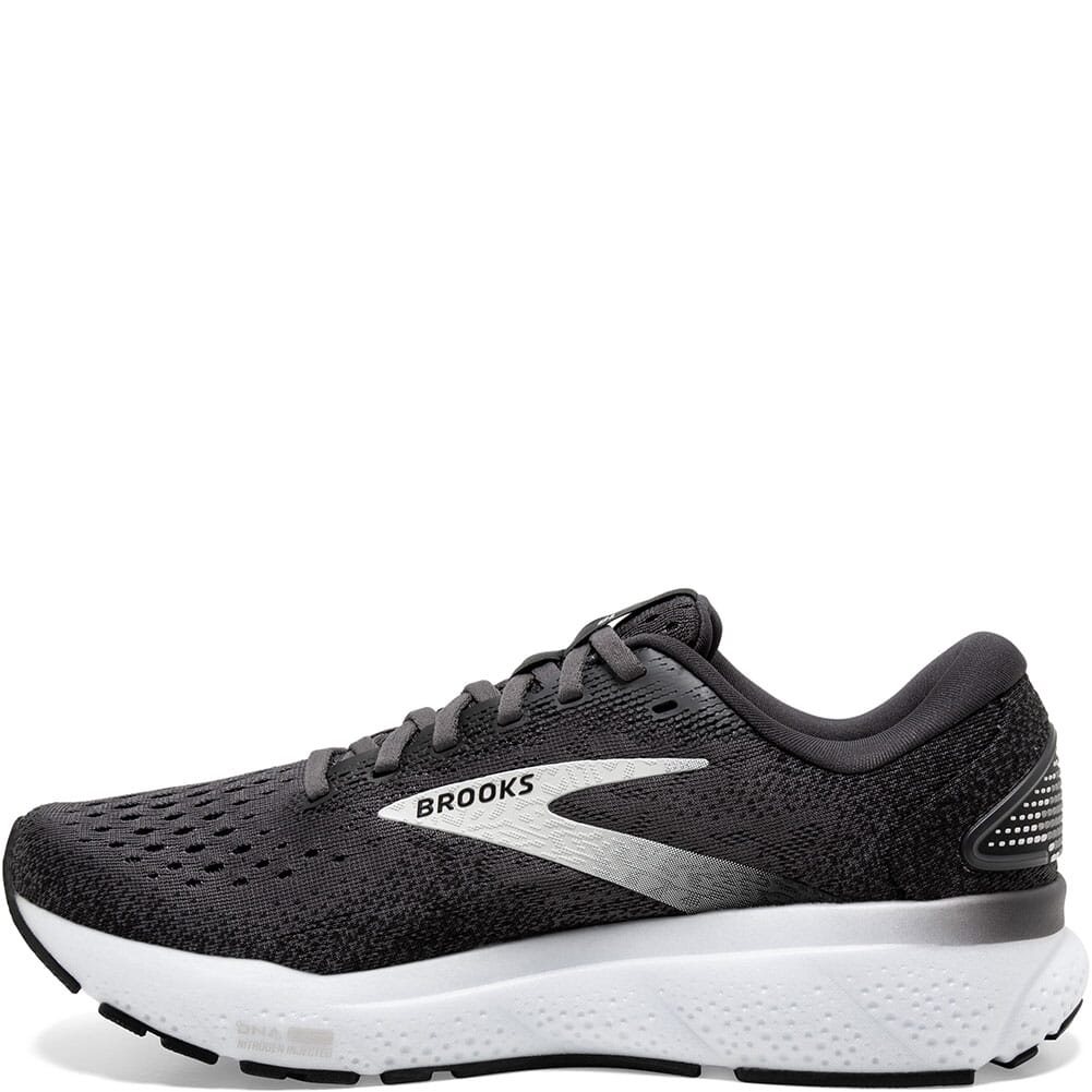 120407-090 Brooks Women's Ghost 16 Athletic Shoes - Black/Grey/White