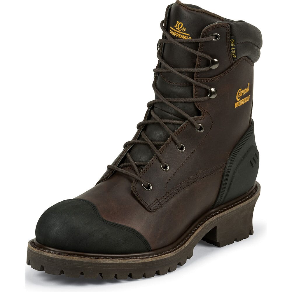 Chippewa Men's Heavy IQ 8IN Safety Loggers - Chocolate