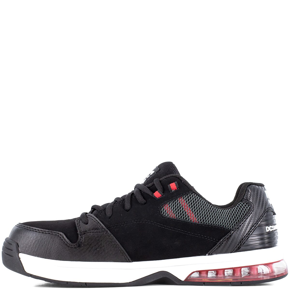 DC Men's Versatile Work Comp Toe Safety Shoes - Black/Red
