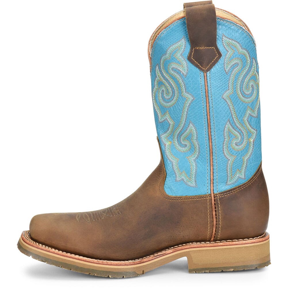 Double H Men's Domestic ICE Safety Ropers - Azul Arizona/Brown