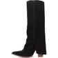 Dingo Women's Buckle Bunny Suede Leather Boots - Black