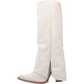 Dingo Women's Buckle Bunny Suede Boots - White