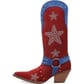 Dingo Women's Lucky Stars Suede Leather Boots - Red/Blue