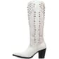 Dingo Women's Diamonds Forever Leather Boots - White