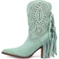 Dingo Women's Star Power Suede Leather Booties - Mint