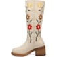 Dingo Women's Bloom Leather Boots - White
