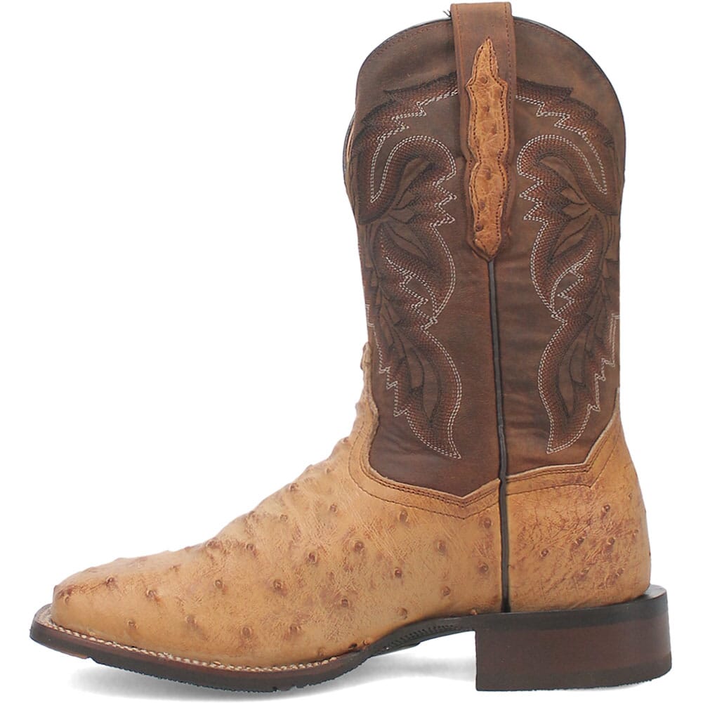 DP4184 Dan Post Men's Alamosa Ostrich Western Boots - Sand/Chocolate