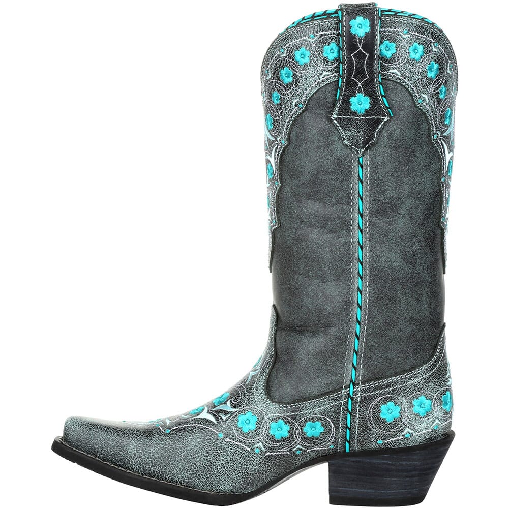 DRD0363 Durango Women's Crush Floral Western Boots - Blue Slate