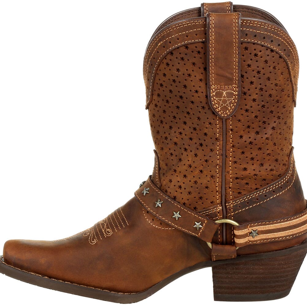 DRD0375 Durango Women's Crush Ventilated Shortie Western Boots - Bomber Brown