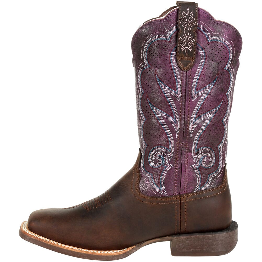 DRD0377 Durango Women's Lady Rebel Pro Ventilated Western Boots - Oiled Brown/Pl