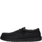 40700-060 Hey Dude Men's Wally Canvas Casual Shoes - Black/Black