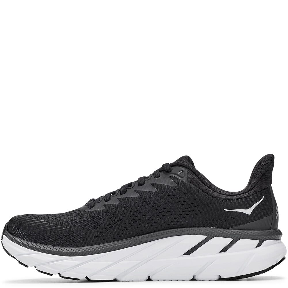 1110509-BWHT Hoka One One Women's Clifton 7 Running Shoes - Black/White