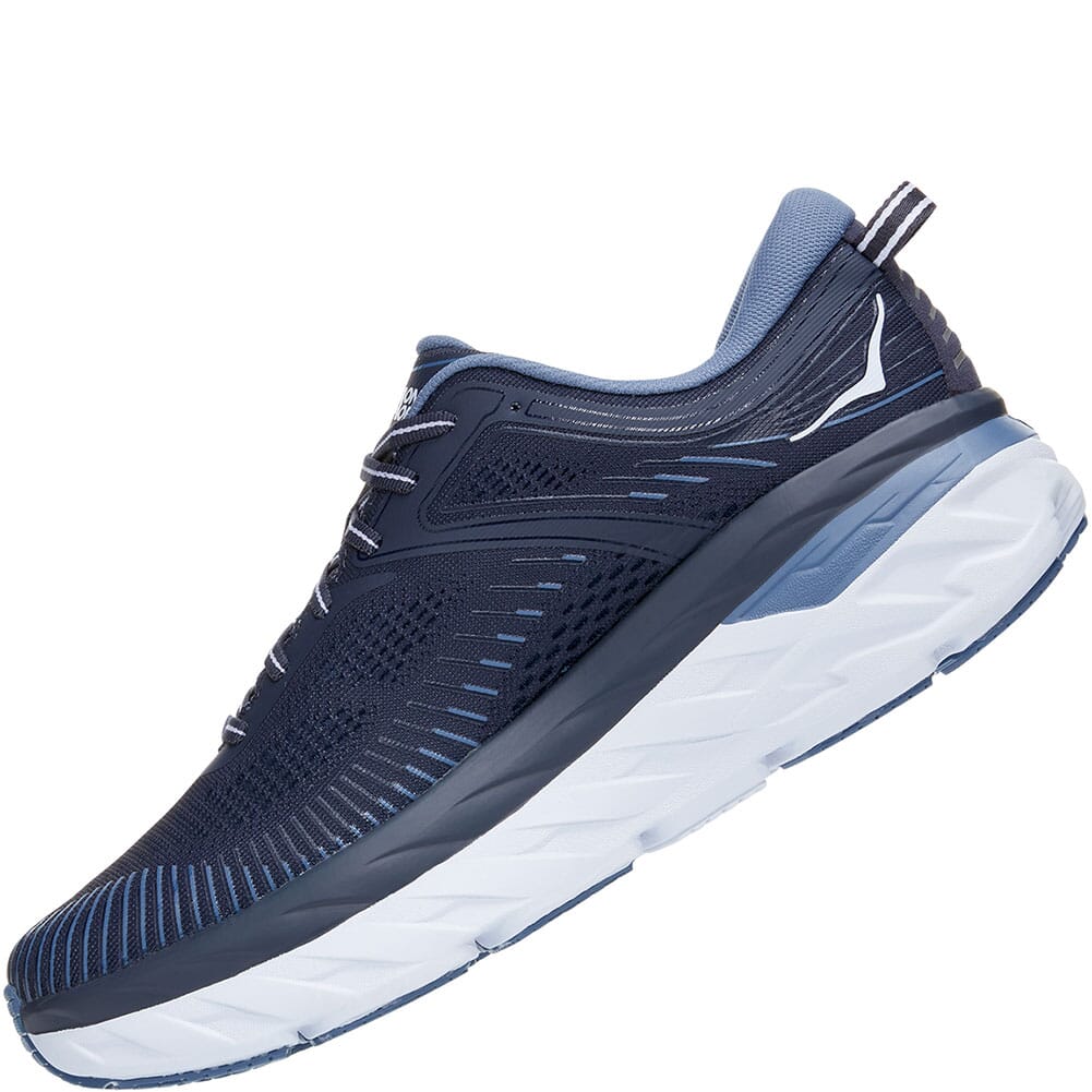 1110530-OBPB Hoka One One Men's Bondi 7 Wide Athletic Shoes - Ombre Blue