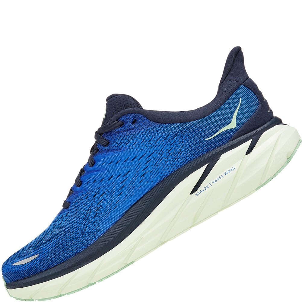 Hoka One One Men's Clifton 8 Athletic Shoes - Dazzling Blue | elliottsboots