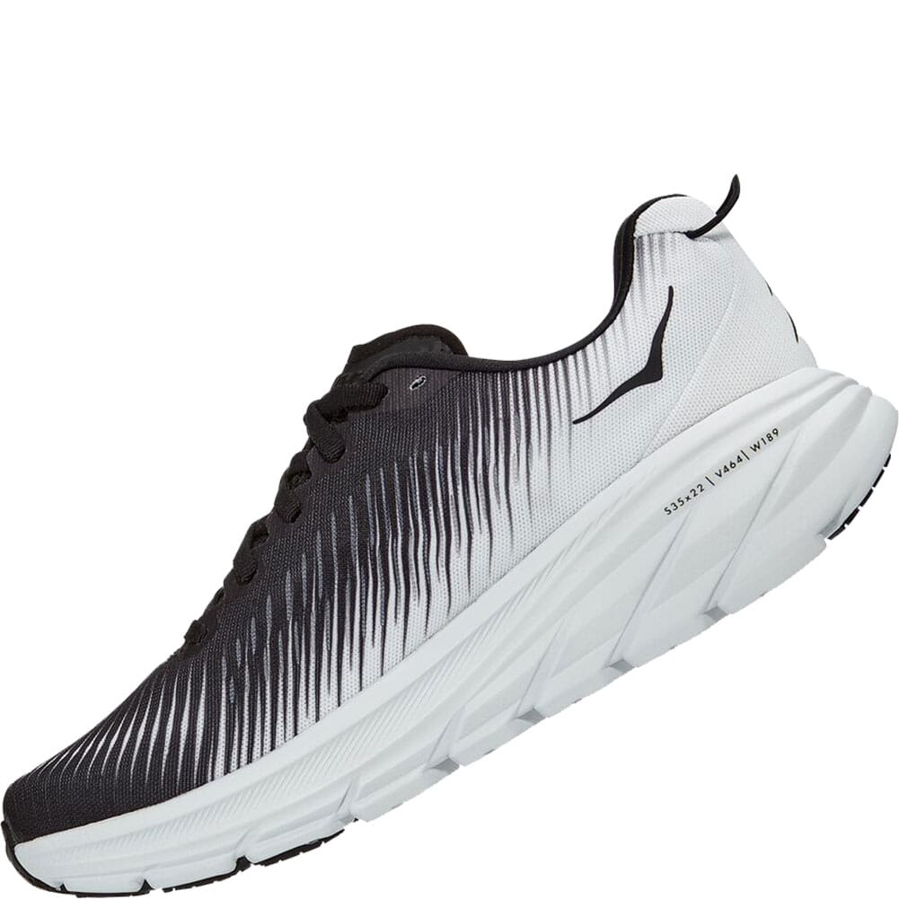 1119396-BWHT Hoka One One Women's Rincon 3 Running Shoes - Black/White