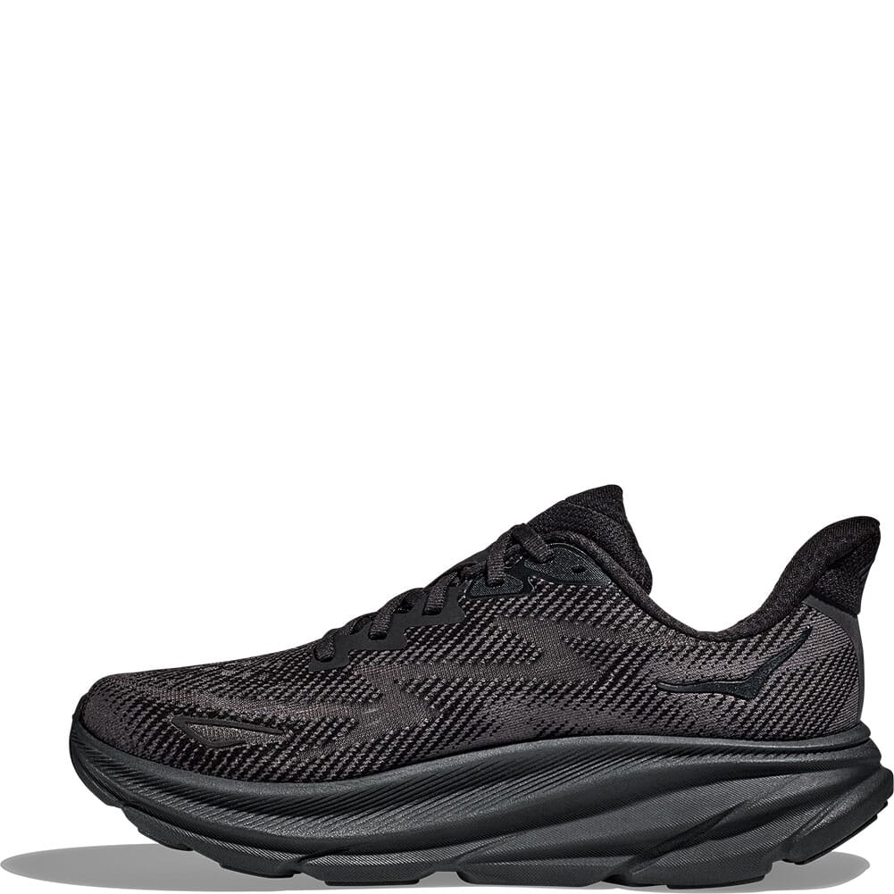 1127895-BBLC Hoka Men's Clifton 9 Running Shoes - Black/Black