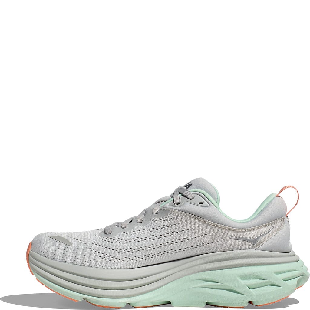 Hoka Women's Bondi 8 Athletic Shoes - Stardust/Aqua Breeze