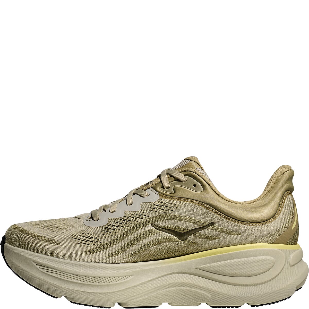 HOKA Men's Bondi 9 Wide Athletic Shoes - Grassland/Oyster Mushroom