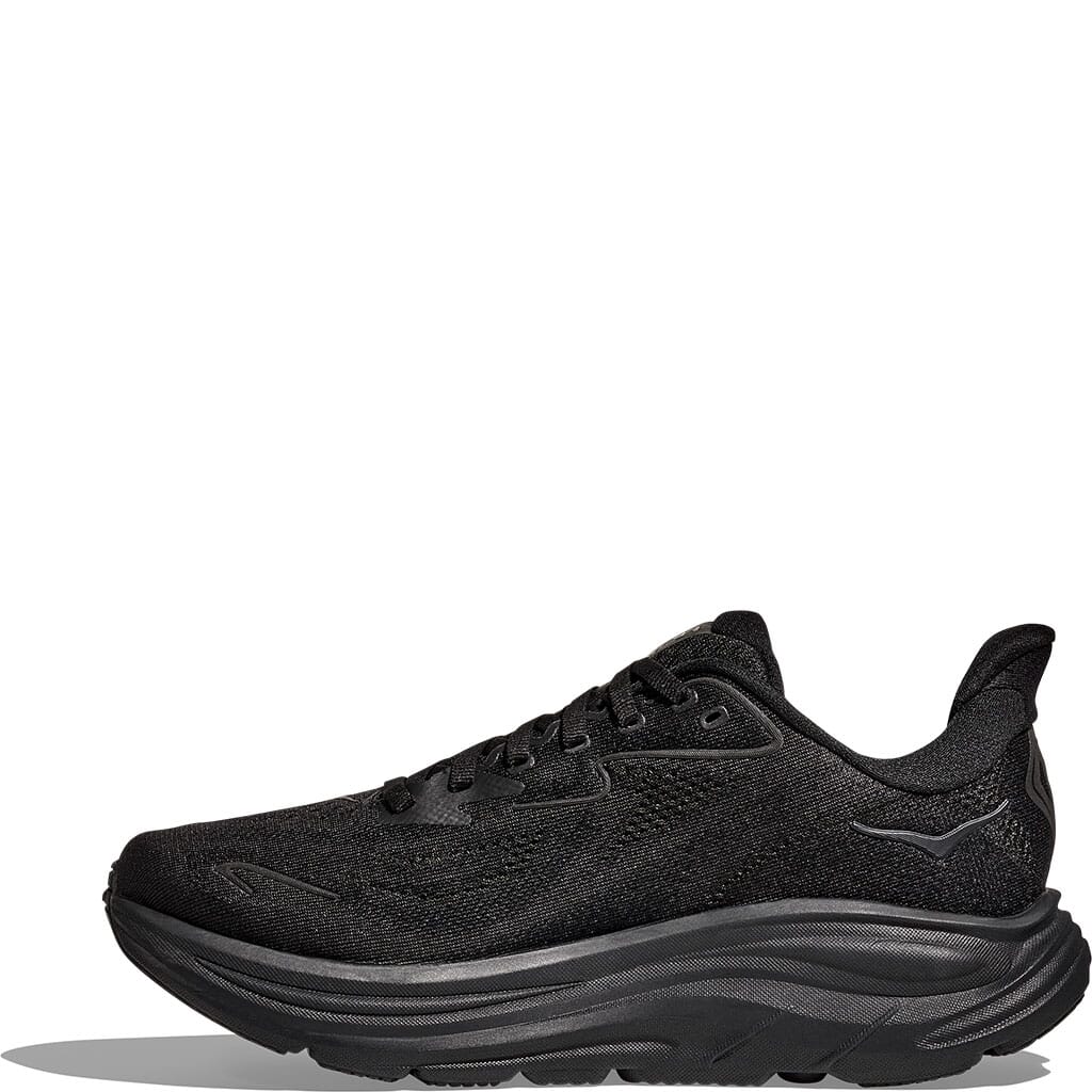 Hoka Men's Clifton 10 Wide Athletic Shoes - Black | elliottsboots